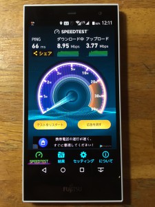 楽天モバイルとiPhone6（au回線）の速度比較