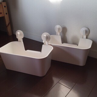IKEAのお風呂用バスケット　子供がおもちゃを片付ける方法